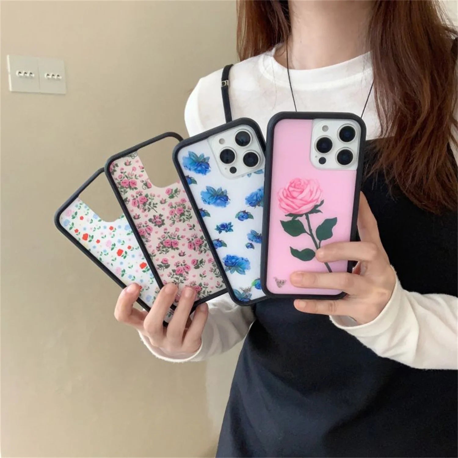 Wildflower new 3D Moonlight Rose phone case iPhone 16 15 14 13 12 Pro Max Plus 16pro 15pro WF Floral fashion cute cartoon cover Wildflower new 3D Moonlight Rose phone case iPhone 16 15 14 13 12 Pro Max Plus 16pro 15pro WF Floral fashion cute cartoon cover